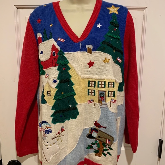 Quacker Factory Sweaters - Quacker Factory Medium Christmas Ugly Sweater‎